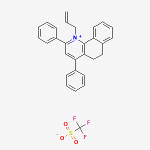molecular formula C29H24F3NO3S B7778116 2,4-Diphenyl-1-(prop-2-en-1-yl)-5H,6H-benzo[h]quinolin-1-ium trifluoromethanesulfonate 