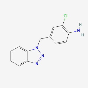 molecular formula C13H11ClN4 B7778140 4-(1H-1,2,3-Benzotriazol-1-ylmethyl)-2-chloroaniline CAS No. 129075-90-7