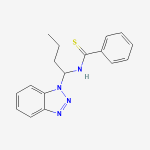 molecular formula C17H18N4S B7778171 N-[1-(1H-1,2,3-Benzotriazol-1-yl)butyl]benzenecarbothioamide 