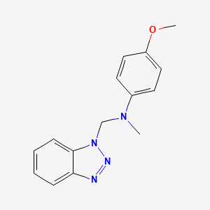 molecular formula C15H16N4O B7778200 N-(1H-1,2,3-Benzotriazol-1-ylmethyl)-4-methoxy-N-methylaniline 