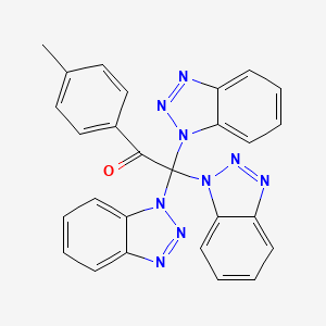molecular formula C27H19N9O B7778207 2,2,2-Tris(1H-1,2,3-benzotriazol-1-yl)-1-(4-methylphenyl)ethan-1-one 