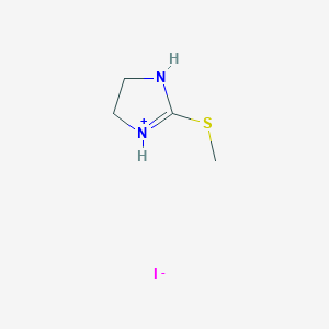 molecular formula C4H9IN2S B7778263 2-methylsulfanyl-4,5-dihydro-1H-imidazol-3-ium;iodide 