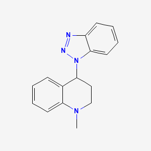 molecular formula C16H16N4 B7778354 4-(1H-1,2,3-Benzotriazol-1-yl)-1-methyl-1,2,3,4-tetrahydroquinoline 