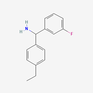 molecular formula C15H16FN B7778386 (4-Ethylphenyl)(3-fluorophenyl)methanamine 