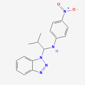 molecular formula C16H17N5O2 B7778431 N-[1-(1H-1,2,3-Benzotriazol-1-yl)-2-methylpropyl]-4-nitroaniline 