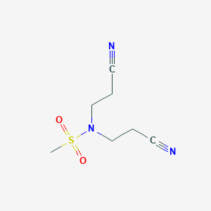 molecular formula C7H11N3O2S B7778445 N,N-bis(2-cyanoethyl)methanesulfonamide 