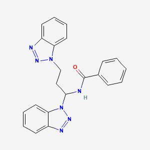 molecular formula C22H19N7O B7778467 N-[1,3-Bis(1H-1,2,3-benzotriazol-1-yl)propyl]benzamide 