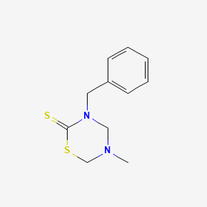 molecular formula C11H14N2S2 B7778516 3-Benzyl-5-methyl-1,3,5-thiadiazinane-2-thione CAS No. 14318-39-9