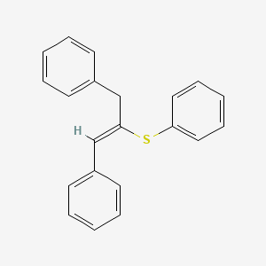 [3-Phenyl-2-(phenylsulfanyl)prop-2-EN-1-YL]benzene