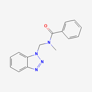 molecular formula C15H14N4O B7778662 N-(1H-1,2,3-Benzotriazol-1-ylmethyl)-N-methylbenzamide 