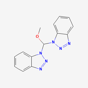 molecular formula C14H12N6O B7778673 1-[1H-1,2,3-Benzotriazol-1-yl(methoxy)methyl]-1H-1,2,3-benzotriazole CAS No. 170166-58-2