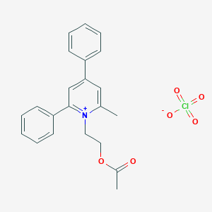 1-[2-(Acetyloxy)ethyl]-2-methyl-4,6-diphenylpyridin-1-ium perchlorate