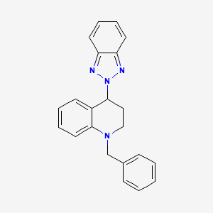 molecular formula C22H20N4 B7778744 4-(2H-1,2,3-Benzotriazol-2-yl)-1-benzyl-1,2,3,4-tetrahydroquinoline 