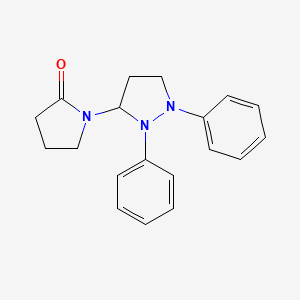 molecular formula C19H21N3O B7778779 1-(1,2-Diphenylpyrazolidin-3-yl)pyrrolidin-2-one 