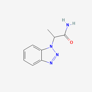 molecular formula C9H10N4O B7778792 2-(1H-1,2,3-Benzotriazol-1-yl)propanamide CAS No. 115054-71-2