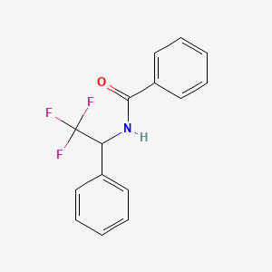 molecular formula C15H12F3NO B7778818 N-(2,2,2-trifluoro-1-phenylethyl)benzamide CAS No. 13652-10-3