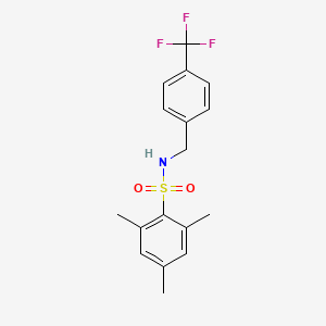 molecular formula C17H18F3NO2S B7778890 2,4,6-trimethyl-N-[4-(trifluoromethyl)benzyl]benzenesulfonamide CAS No. 305849-16-5