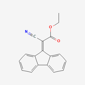 molecular formula C18H13NO2 B7779002 Acetic acid, cyano-9H-fluoren-9-ylidene-, ethyl ester CAS No. 14003-25-9