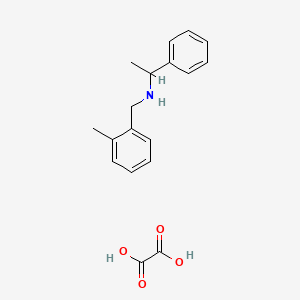 N-[(2-methylphenyl)methyl]-1-phenylethanamine;oxalic acid