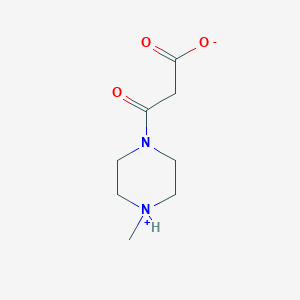 molecular formula C8H14N2O3 B7779204 3-(4-Methylpiperazin-4-ium-1-yl)-3-oxopropanoate 