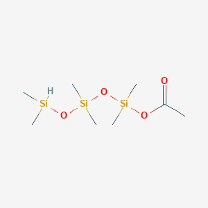molecular formula C8H22O4Si3 B7779212 [[Dimethylsilyloxy(dimethyl)silyl]oxy-dimethylsilyl] acetate 