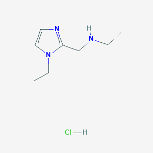 molecular formula C8H16ClN3 B7779269 Ethyl-(1-ethyl-1H-imidazol-2-ylmethyl)-amine hydrochloride 