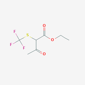 molecular formula C7H9F3O3S B7779273 Ethyl 3-oxo-2-(trifluoromethylthio)butanecarboxylate 