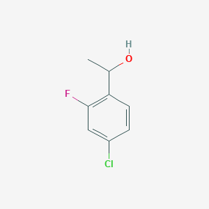 molecular formula C8H8ClFO B7779275 1-(4-Chloro-2-fluoro-phenyl)-ethan-1-ol 