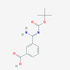 molecular formula C13H16N2O4 B7779322 3-[N'-[(2-methylpropan-2-yl)oxycarbonyl]carbamimidoyl]benzoic acid 