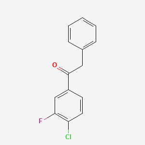 molecular formula C14H10ClFO B7779341 1-(4-Chloro-3-fluorophenyl)-2-phenylethanone CAS No. 845781-23-9
