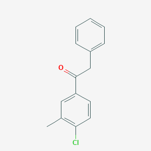 molecular formula C15H13ClO B7779347 4'-Chloro-3'-methyl-2-phenylacetophenone 