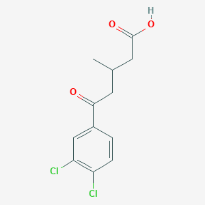 molecular formula C12H12Cl2O3 B7779390 5-(3,4-Dichlorophenyl)-3-methyl-5-oxovaleric acid CAS No. 845781-38-6