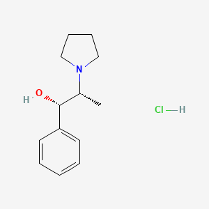 molecular formula C13H20ClNO B7779453 (1S,2R)-1-Phenyl-2-(1-pyrrolidinyl)-1-propanol hydrochloride CAS No. 1215194-05-0