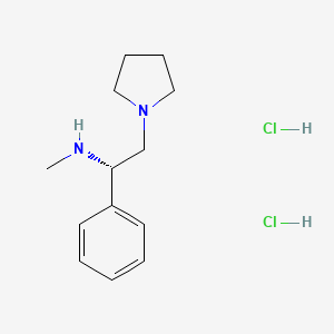 molecular formula C13H22Cl2N2 B7779468 (S)-Methyl-(1-phenyl-2-pyrrolidin-1-yl-ethyl)-amine dihydrochloride 