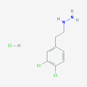 molecular formula C8H11Cl3N2 B7779495 (3,4-Dichlorophenethyl)hydrazine hydrochloride 
