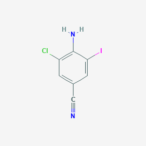 molecular formula C7H4ClIN2 B7779515 4-Amino-3-chloro-5-iodobenzonitrile 