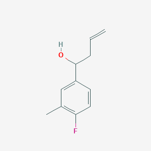 molecular formula C11H13FO B7779549 4-(4-Fluoro-3-methylphenyl)-1-buten-4-ol CAS No. 842123-83-5