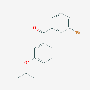 molecular formula C16H15BrO2 B7779581 (3-Bromophenyl)(3-isopropoxyphenyl)methanone 