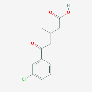 molecular formula C12H13ClO3 B7779588 5-(3-Chlorophenyl)-3-methyl-5-oxopentanoic acid 