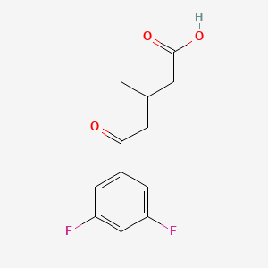 molecular formula C12H12F2O3 B7779591 5-(3,5-Difluorophenyl)-3-methyl-5-oxovaleric acid CAS No. 845781-44-4