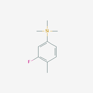 molecular formula C10H15FSi B7779620 1-(Trimethylsilyl)-3-fluoro-4-methylbenzene CAS No. 845823-16-7