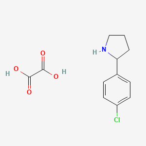 molecular formula C12H14ClNO4 B7779649 2-(4-Chloro-phenyl)-pyrrolidine oxalic acid salt 
