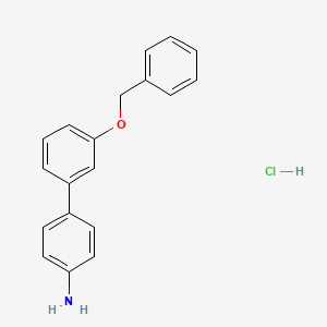 molecular formula C19H18ClNO B7779664 4-(3-Phenylmethoxyphenyl)aniline;hydrochloride 