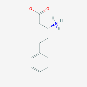(3R)-3-azaniumyl-5-phenylpentanoate