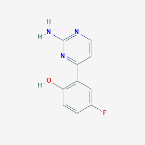 molecular formula C10H8FN3O B7779745 2-(2-Aminopyrimidin-4-yl)-4-fluorophenol 