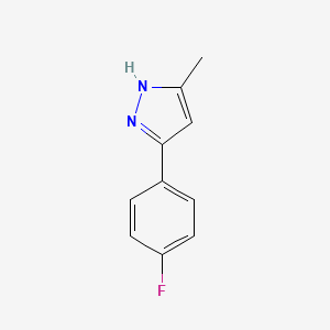 molecular formula C10H9FN2 B7779754 3-(4-氟苯基)-5-甲基-1H-吡唑 CAS No. 948293-38-7