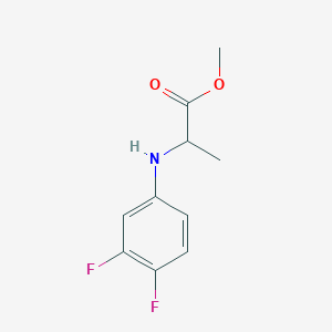 molecular formula C10H11F2NO2 B7779986 2-(3,4-Difluorophenylamino)propionic acid methylester 