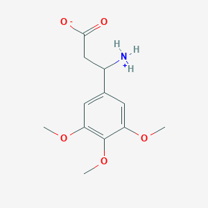molecular formula C12H17NO5 B7780006 3-Azaniumyl-3-(3,4,5-trimethoxyphenyl)propanoate 