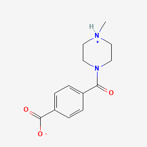 molecular formula C13H16N2O3 B7780043 4-(4-Methylpiperazin-4-ium-1-carbonyl)benzoate 