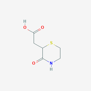 molecular formula C6H9NO3S B7780051 2-(3-oxothiomorpholin-2-yl)acetic Acid 